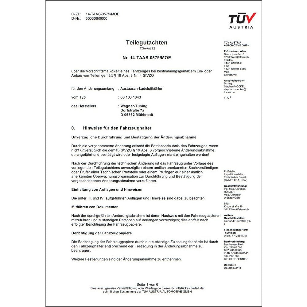 BMW F20 F30 EVO1 Competition Intercooler Kit