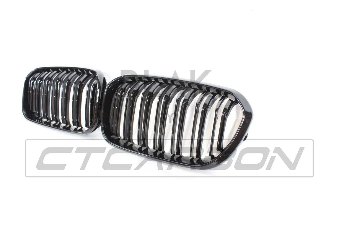 BMW F20 1 SERIES LCI DOUBLE SLAT GLOSS BLACK GRILLES