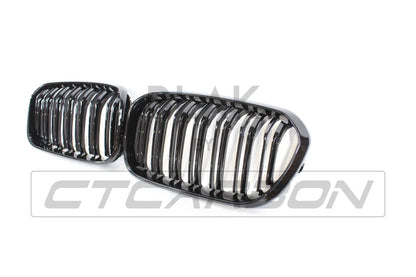 BMW F20 1 SERIES LCI DOUBLE SLAT GLOSS BLACK GRILLES