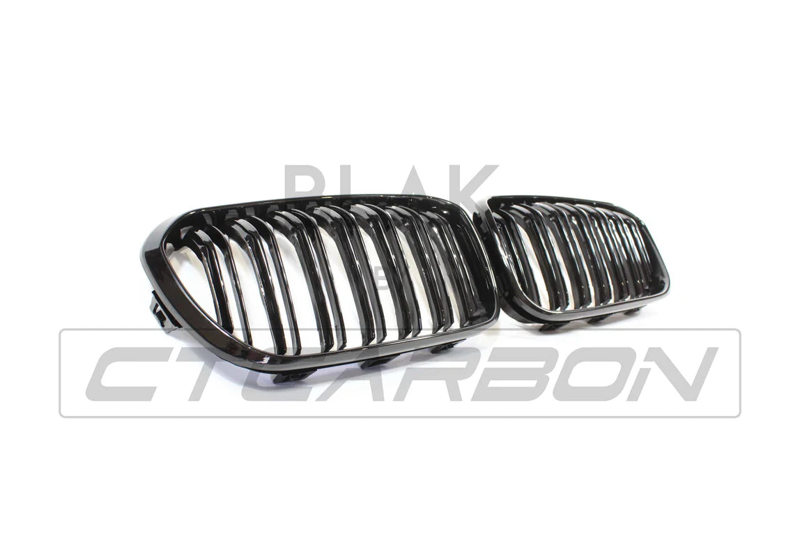 BMW F20 1 SERIES LCI DOUBLE SLAT GLOSS BLACK GRILLES