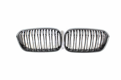 BMW F20 1 SERIES LCI DOUBLE SLAT GLOSS BLACK GRILLES