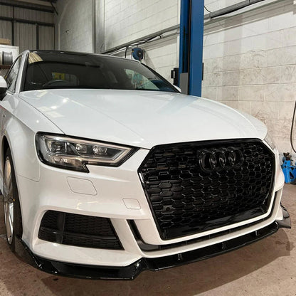 AUDI A3 S-LINE & S3 8V FACELIFT 2017-2020 GLOSS BLACK SPLITTER